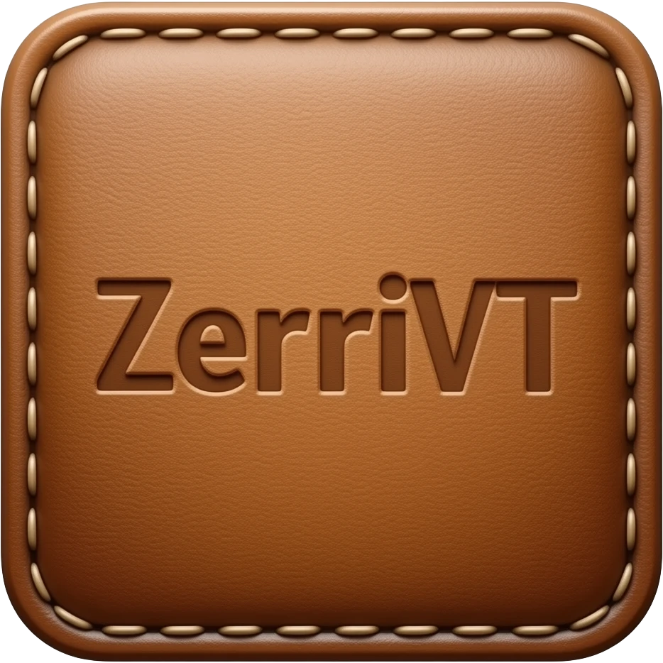 Кожаная надпись ZerriVT emoji