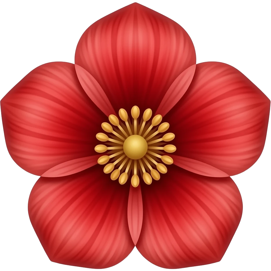 Cherry red flower emoji