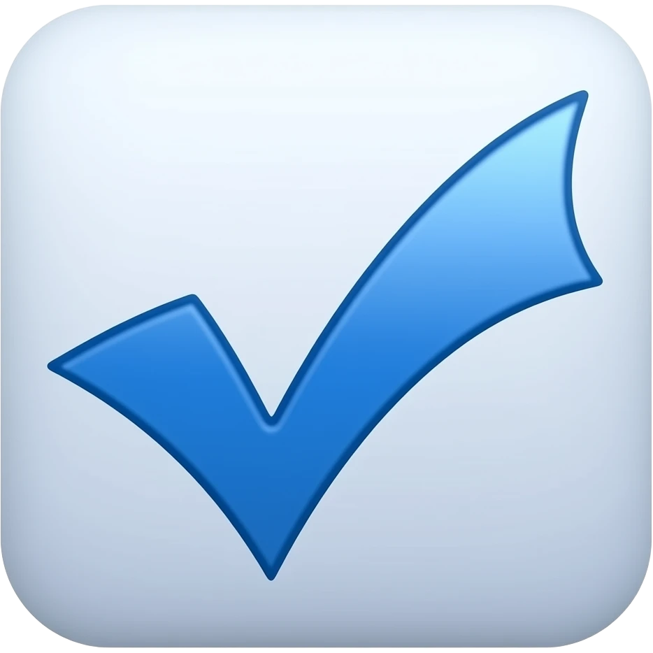 Blue tick emoji