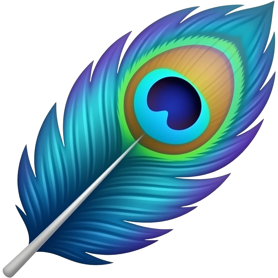 Peacock feather emoji