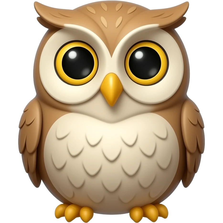 3d owl emoji