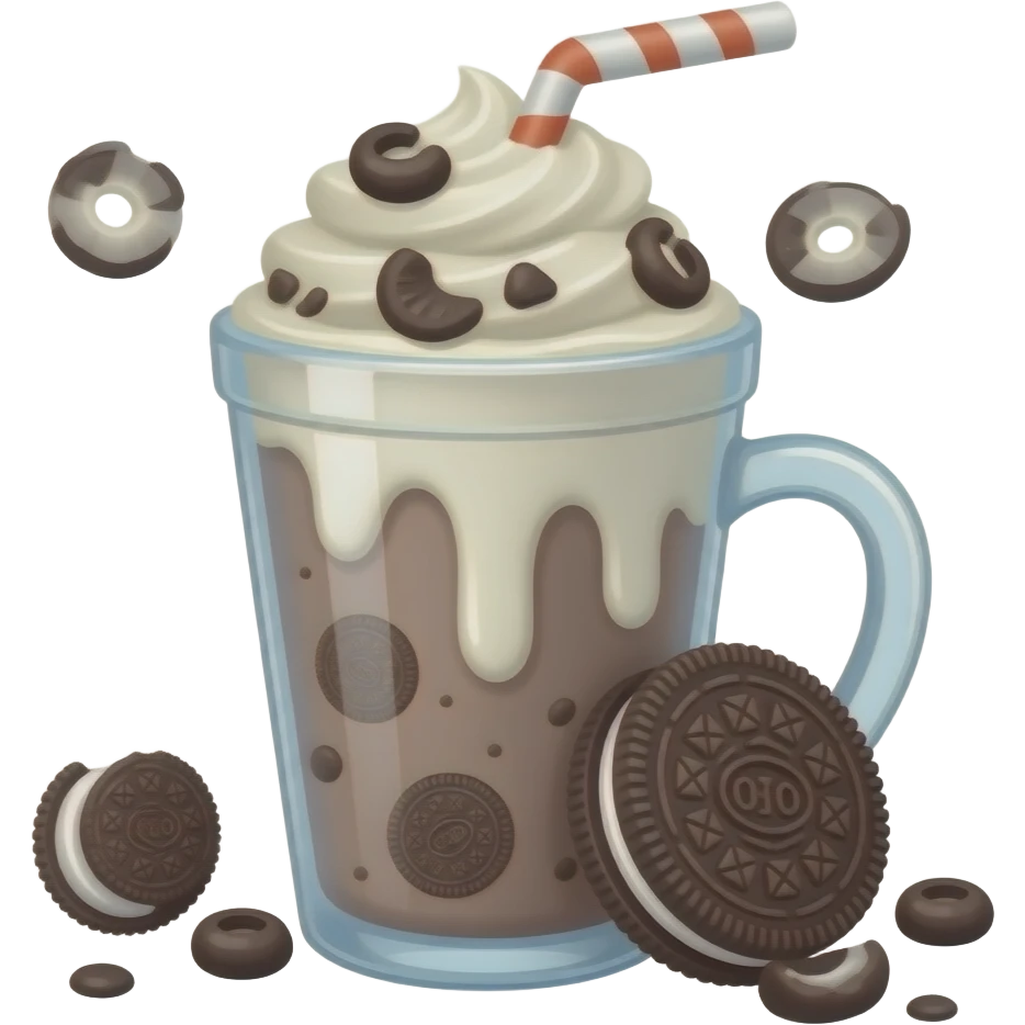oreo milkshake emoji