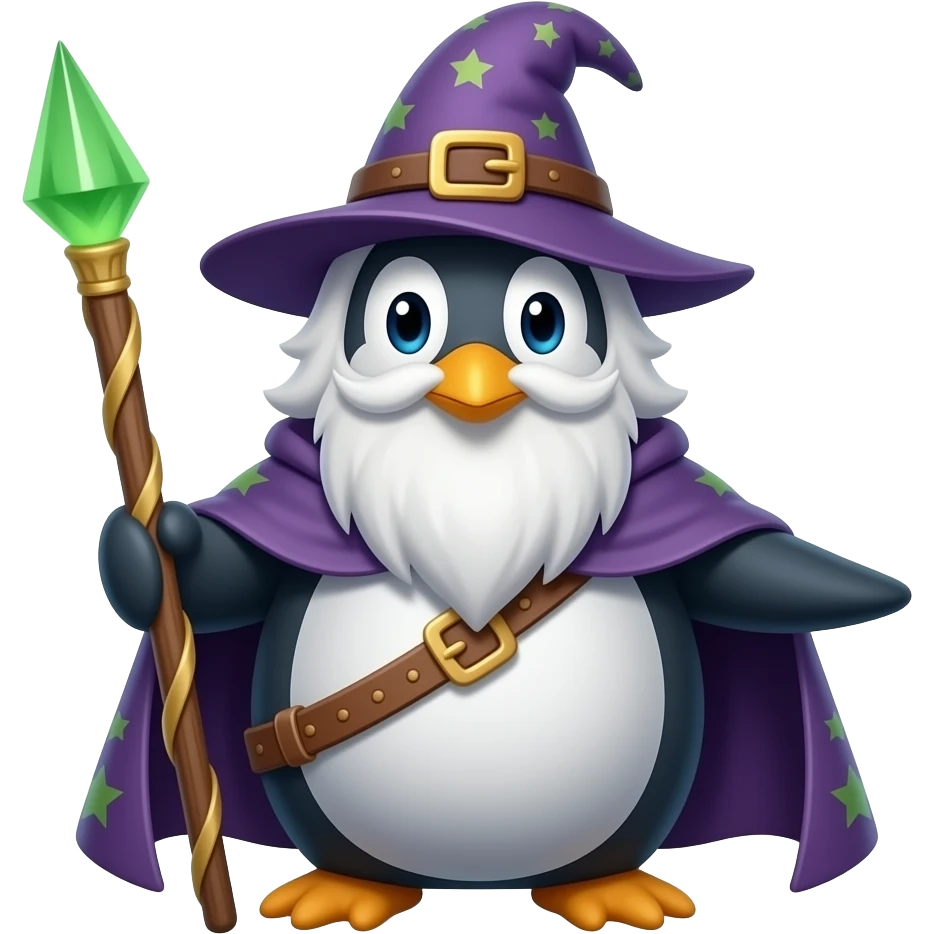 Penguin Wizard emoji