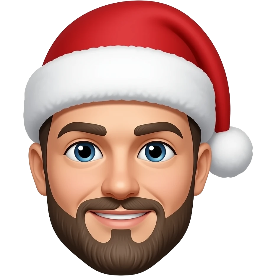 male with santa hats portrait emoji