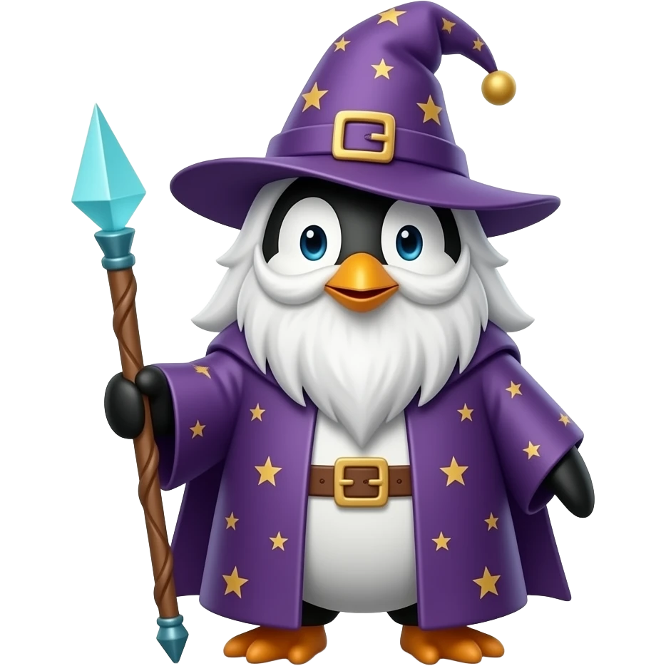 Penguin Wizard emoji
