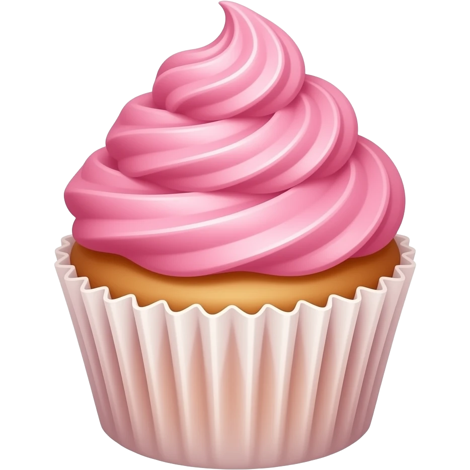 Cupcake with pink icing emoji