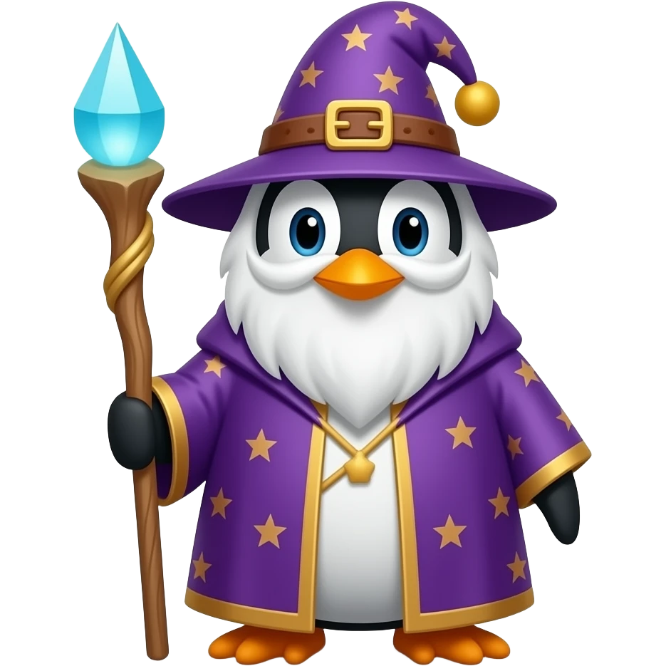 Penguin Wizard emoji