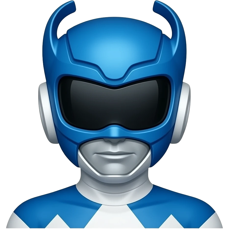Blue Mighty morphin emoji