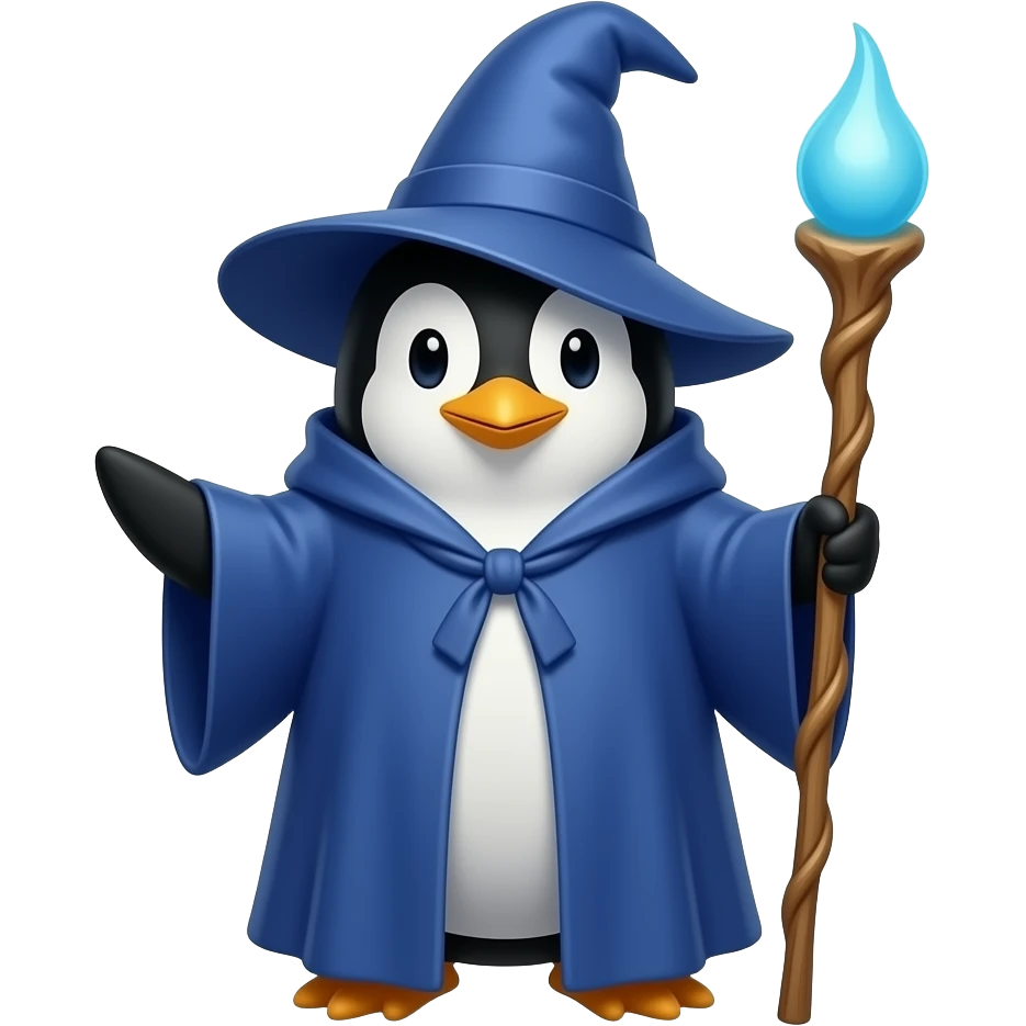 Penguin Wizard emoji