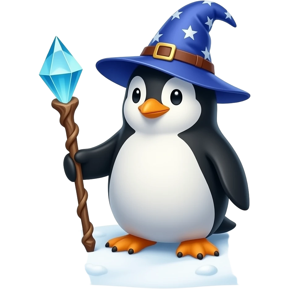 Penguin Wizard emoji