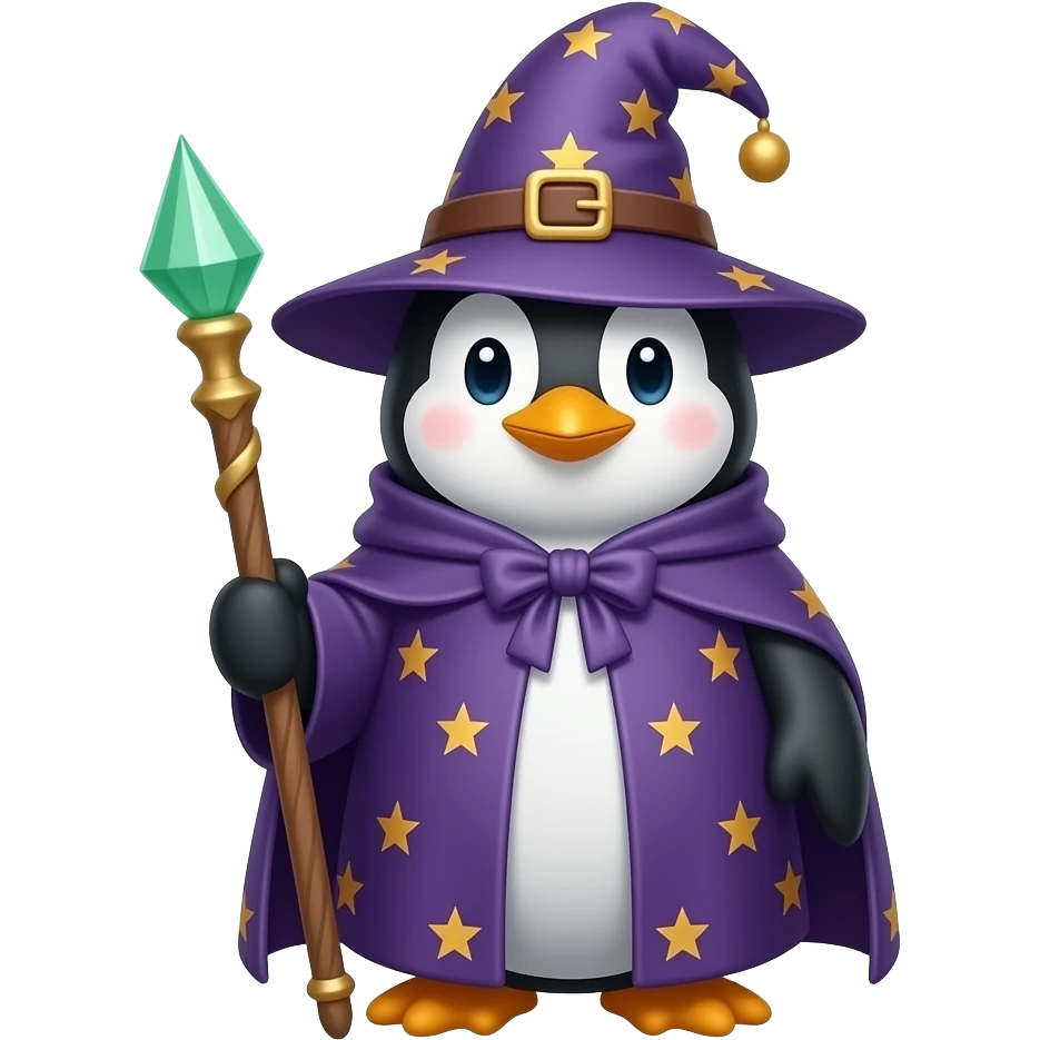 Penguin Wizard emoji
