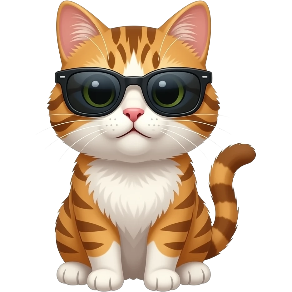 Cat wearing sunglasses emoji