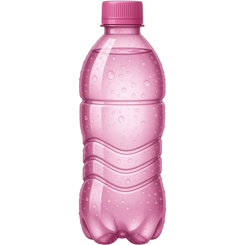 Refreching ice cold cute water bottle pink emoji