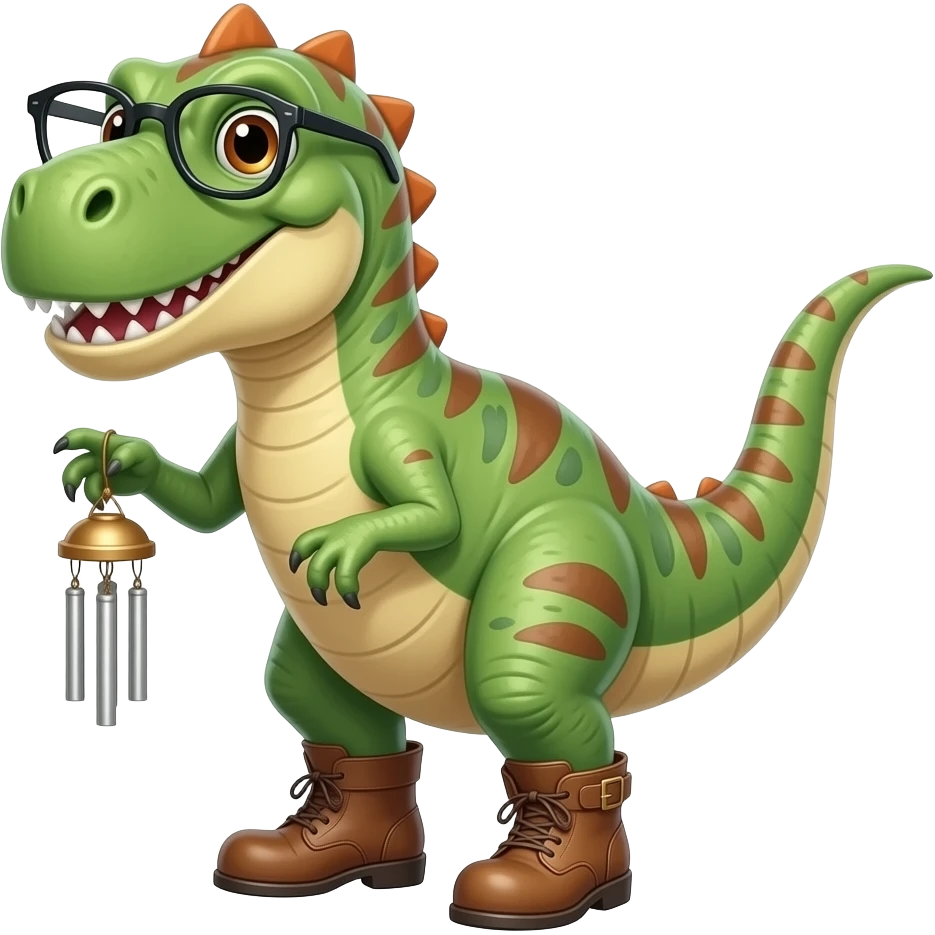 🦕🤓👢👢👞👞🎐 emoji