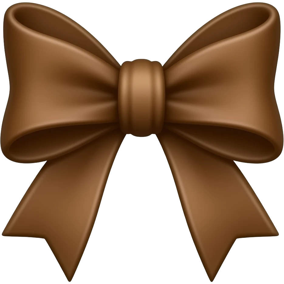 brown bow emoji