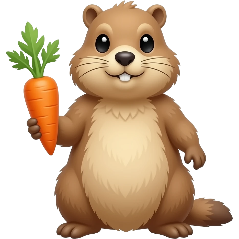 Marmotte avec carotte emoji
