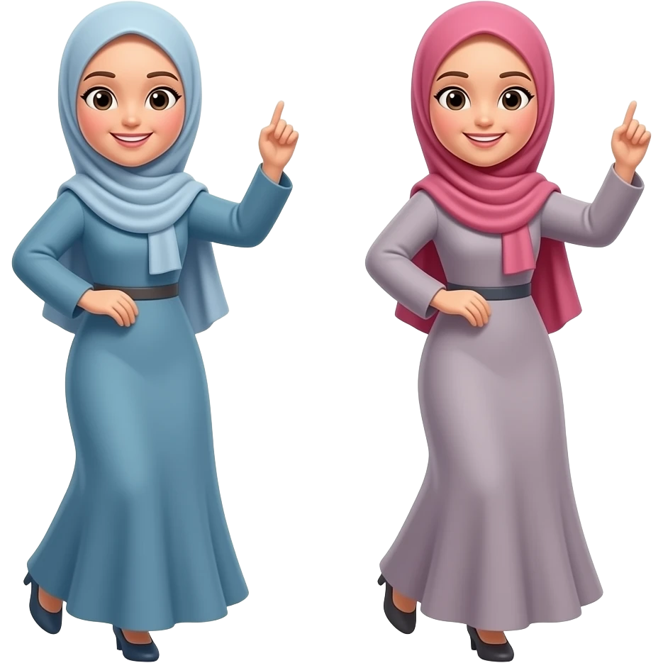 Dancing hijabis emoji