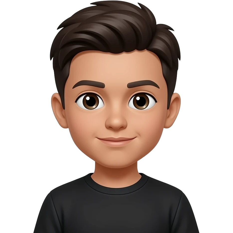 Niño con ropa negra emoji