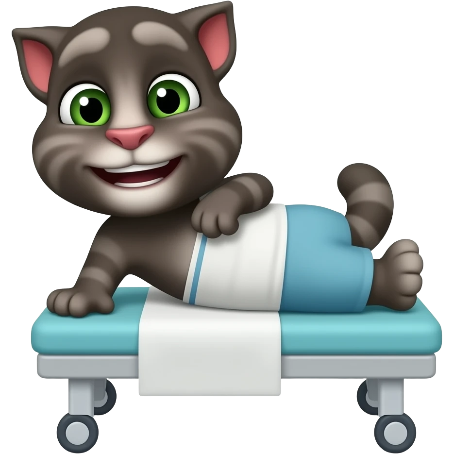 صد تاTalking TOM درحال درمان کردن emoji