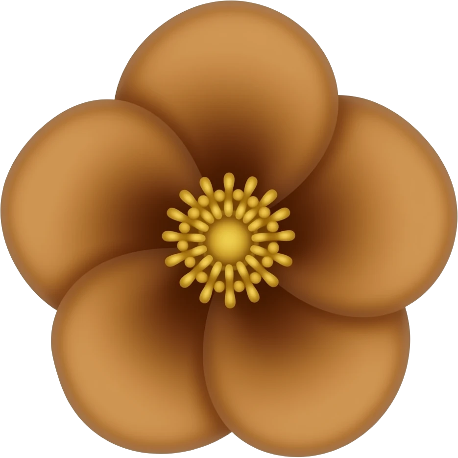 brown flower emoji