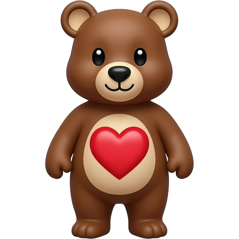 Urso com um coração emoji