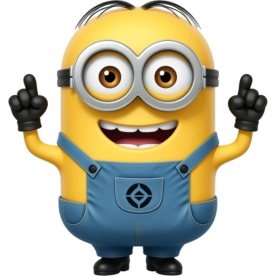 minion fingers crossed and good luck emoji