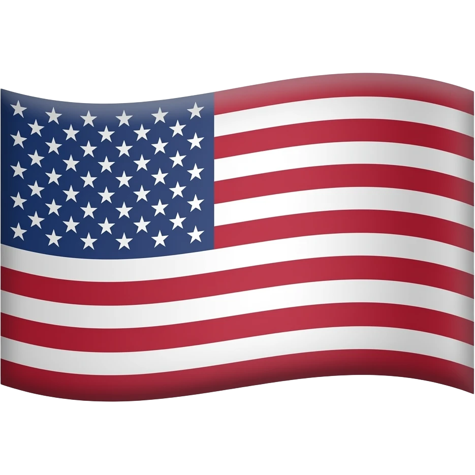 usa flag with 0 stars emoji