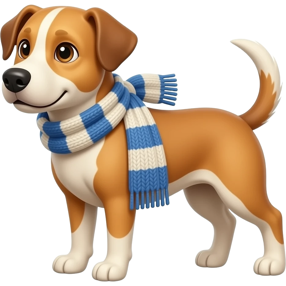 a waist shot of Dog with Scarve emoji