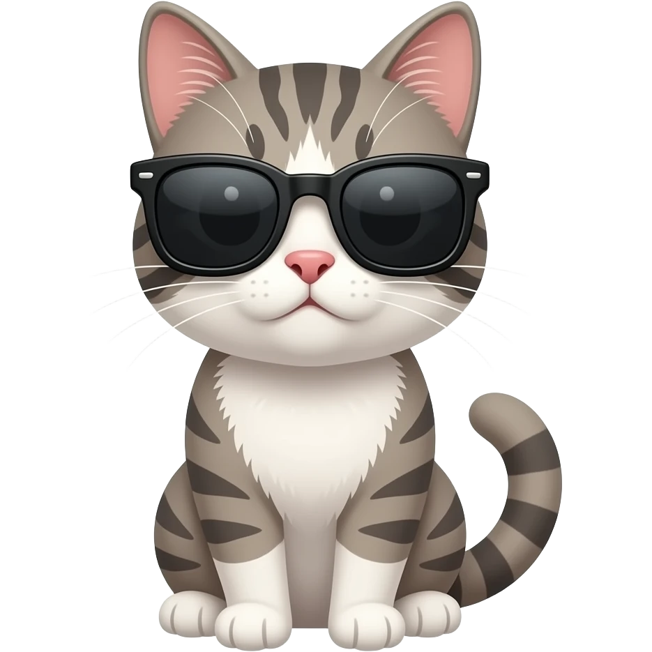 Cat wearing sunglasses emoji