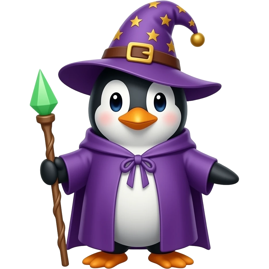 Penguin Wizard emoji