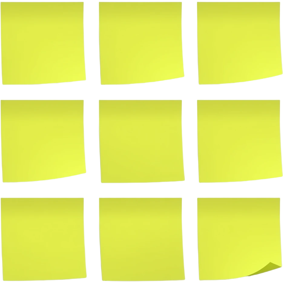task board with yellow 9 stickers ios emoji