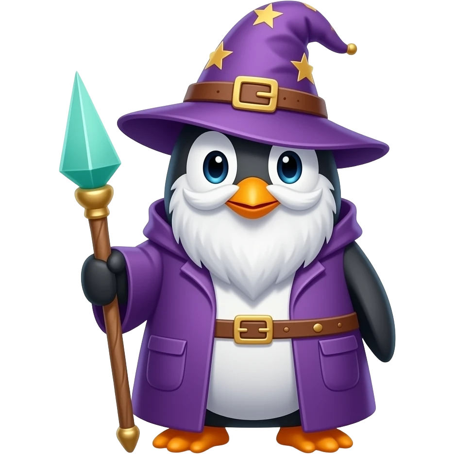 Penguin Wizard emoji