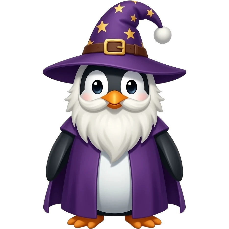 Penguin Wizard emoji
