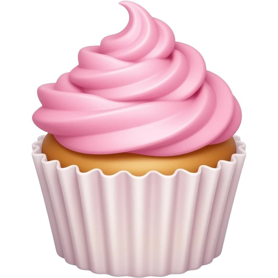 Cupcake with pink icing emoji