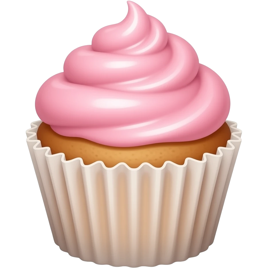 Cupcake with pink icing emoji