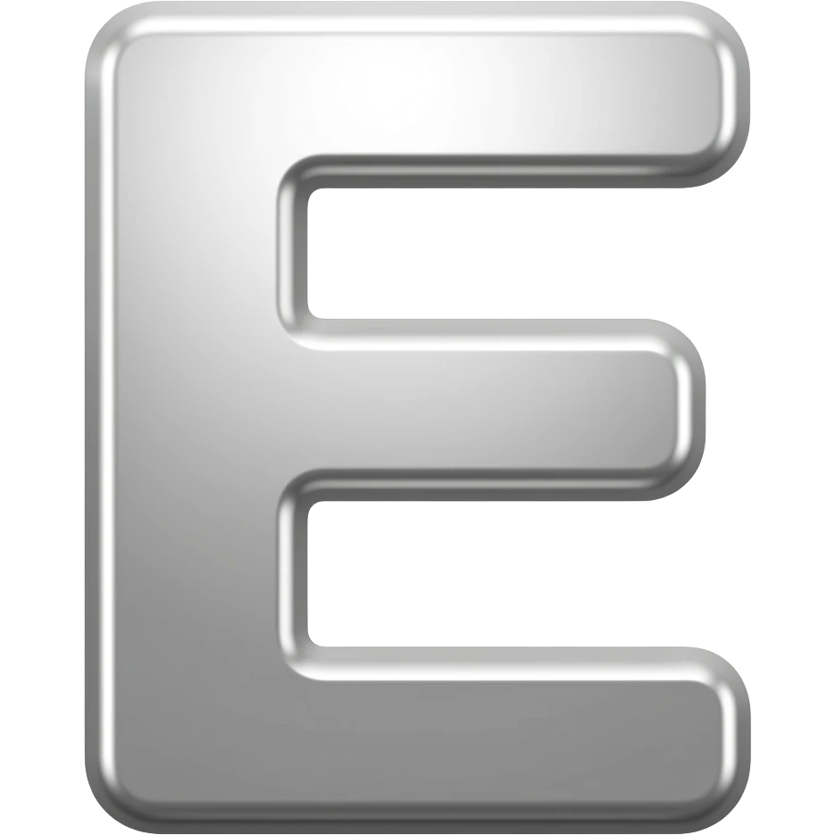 the letter E emoji