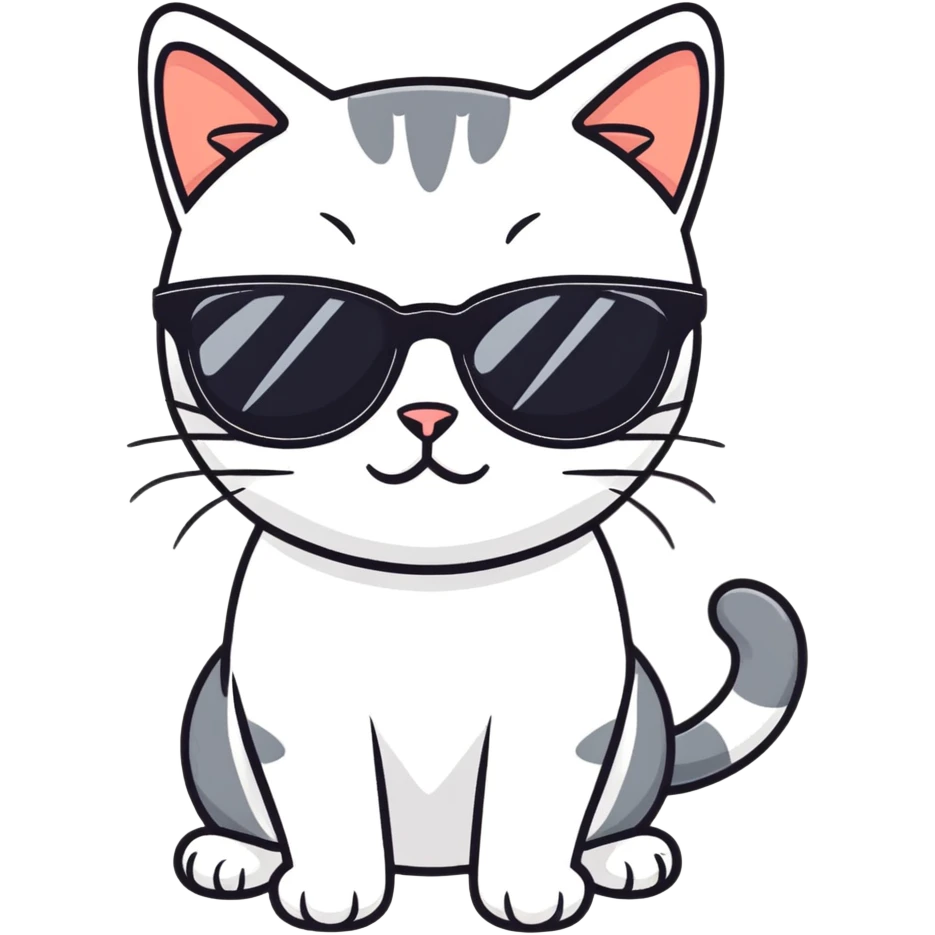 Cat with sunglasses emoji