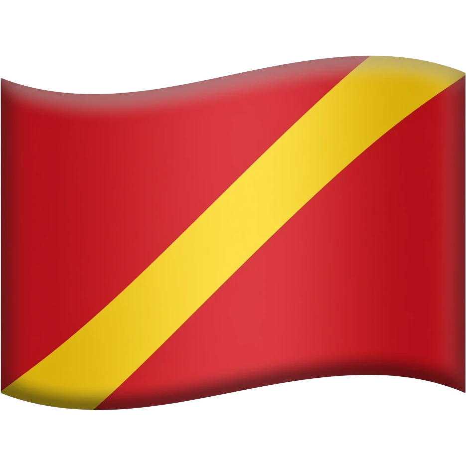 flag plain red background yellow chevron emoji