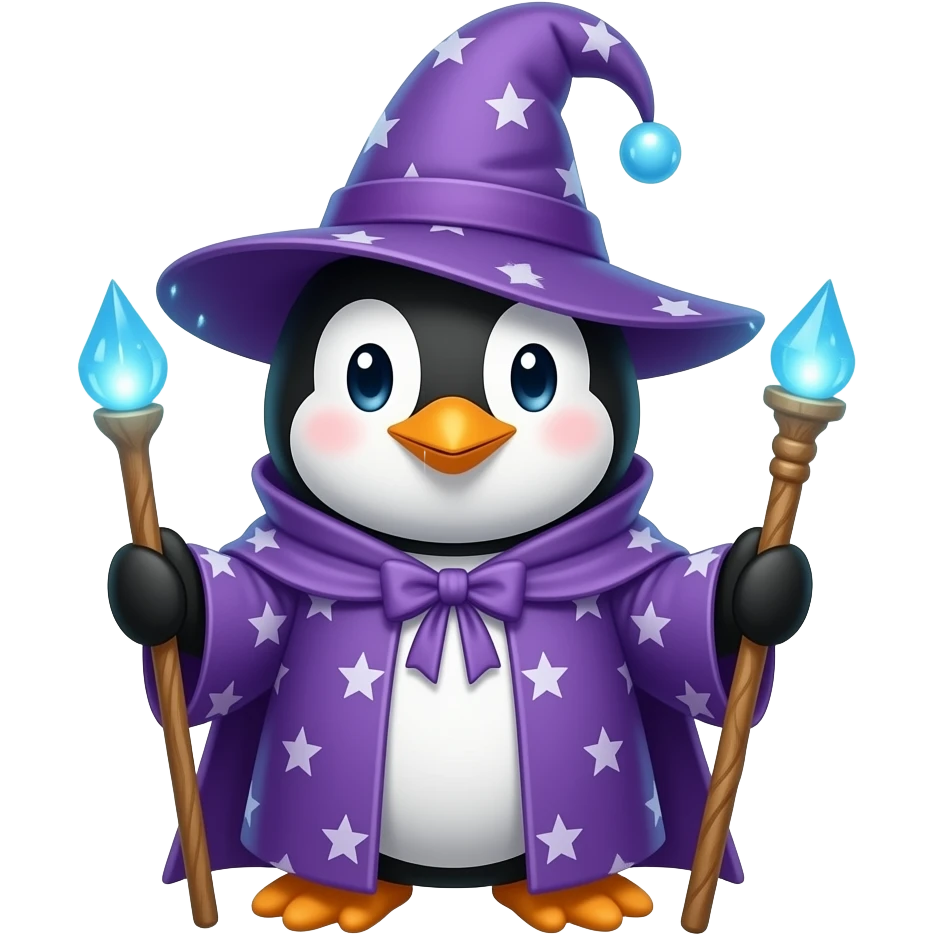 Penguin Wizard emoji