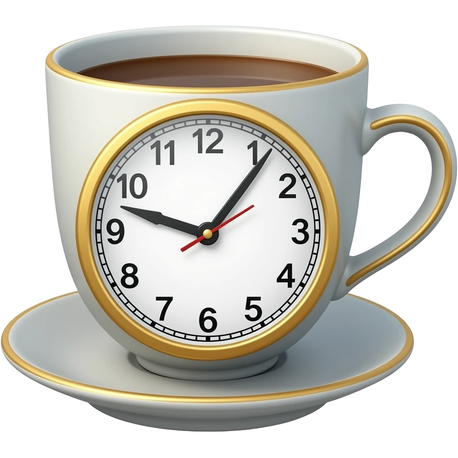 Clock that tea emoji