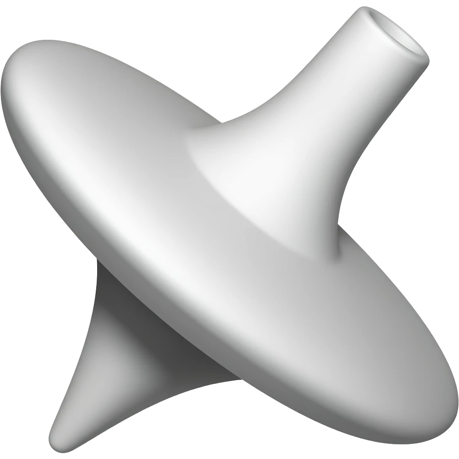 Objeto Pião branco emoji