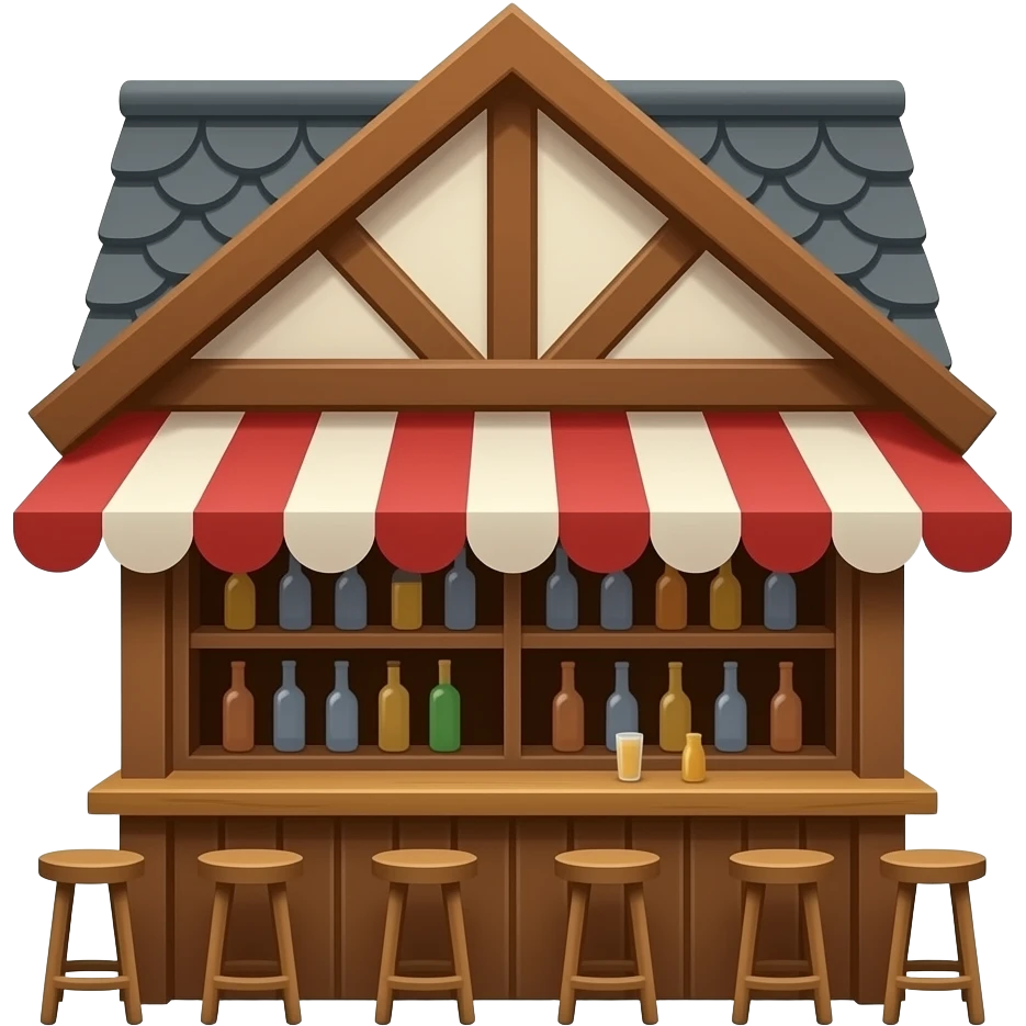 Tavern bar building emoji no background emoji