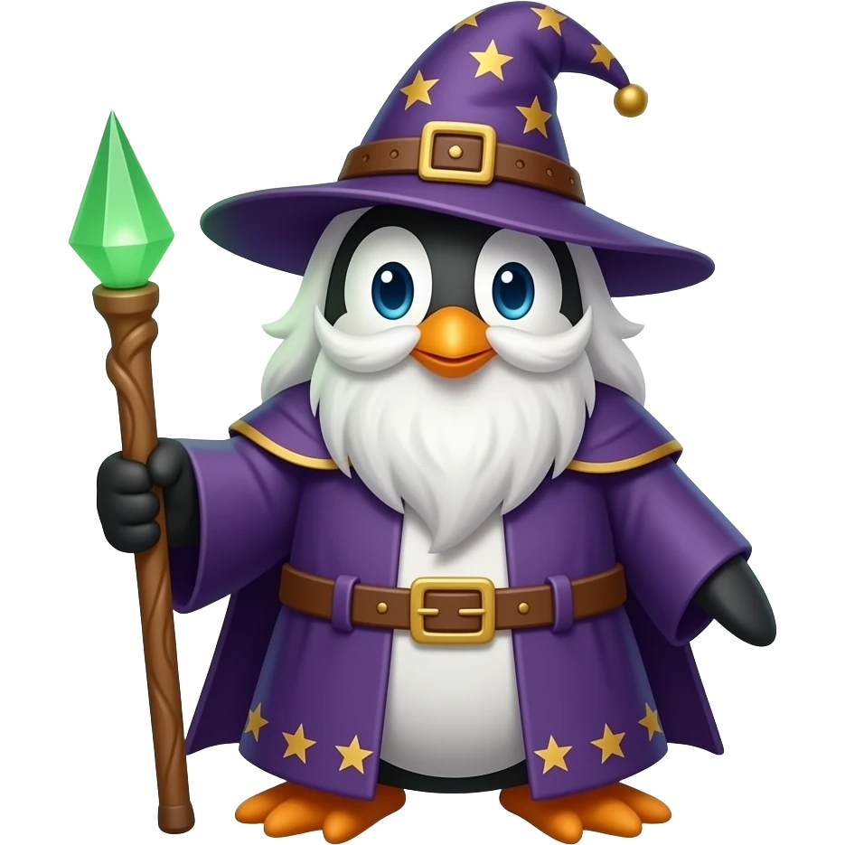 Penguin Wizard emoji
