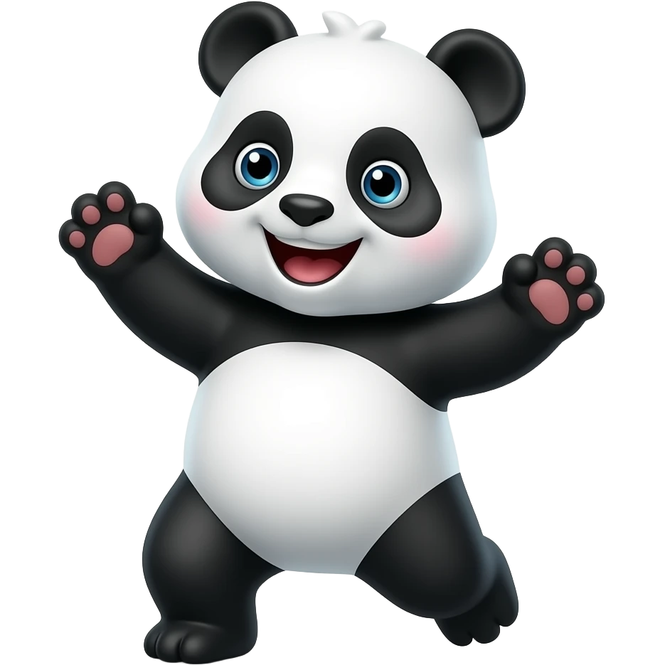 Happy dancing panda emoji