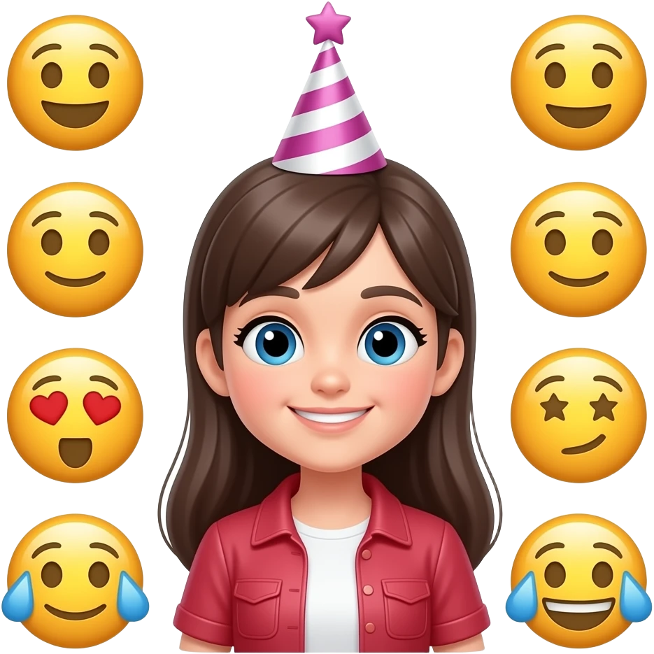 Как поздравить девочку с 18-ти летием с помощью эмодзи emoji