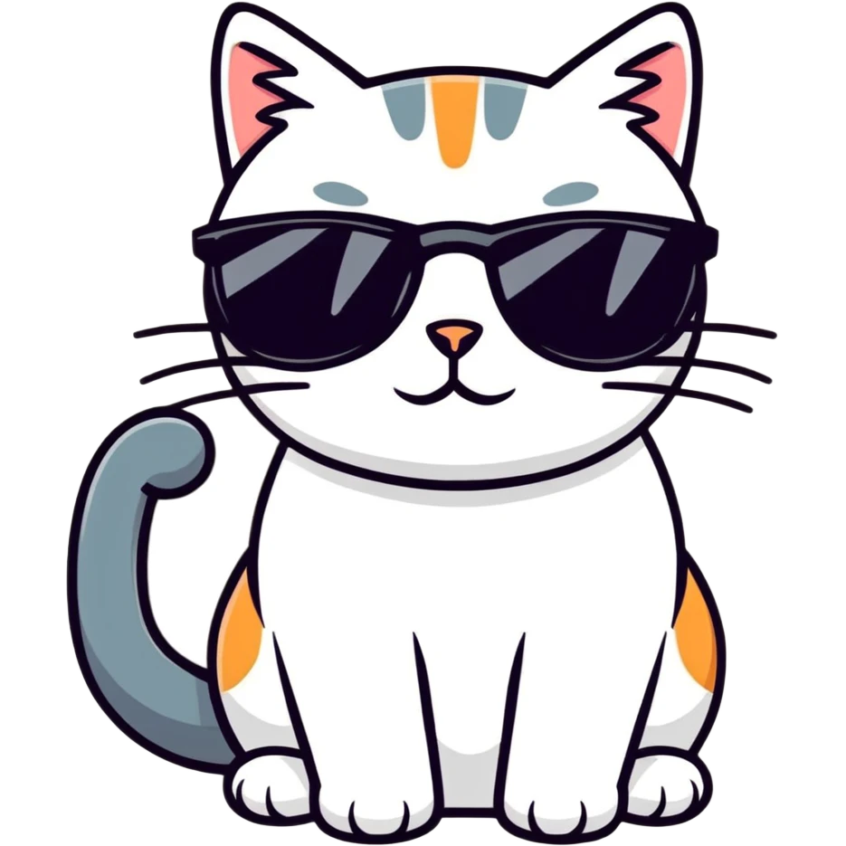 Cat with sunglasses emoji