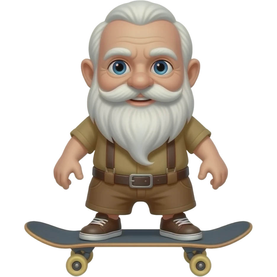 Dwarf  skateboarding emoji