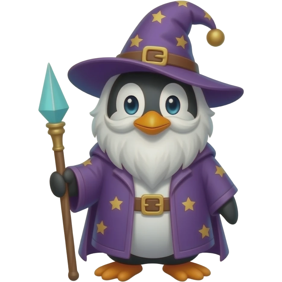 Penguin Wizard emoji