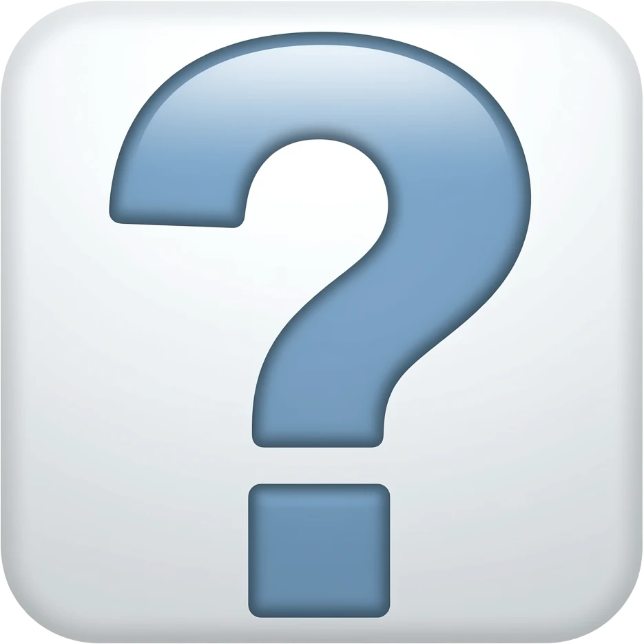 a question mark emoji