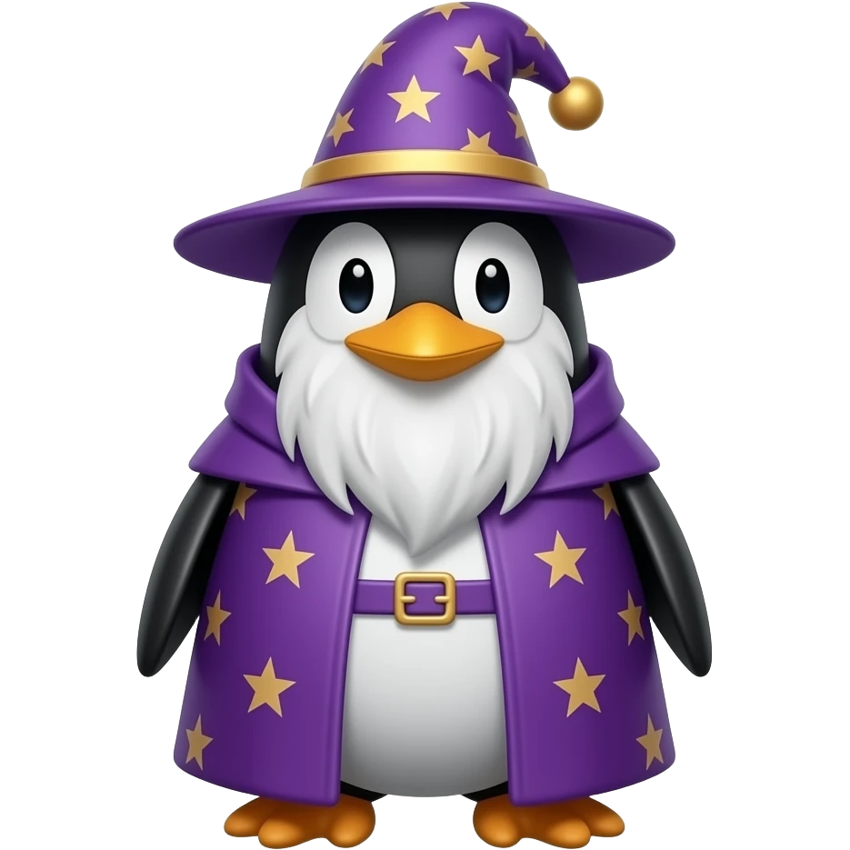 Penguin Wizard emoji